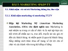 Marketing sản phẩm và dịch vụ thông tin thư viện: Bài giảng Chương 5