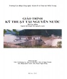 Giáo trình Kỹ thuật tài nguyên nước: Phần 1