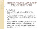 Bài giảng về Đối thoại, thương lượng, thỏa ước lao động tập thể