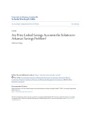 Accounting undergraduate Honors theses: Are prize linked savings accounts the solution to Arkansas?