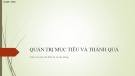 Quản lý mục tiêu và thành quả: Kinh nghiệm và phương pháp hiệu quả nhất