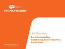 Bài giảng Lập trình Java 2: Enumeration, Autoboxing, Static Import và Annotations