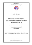 Tóm tắt Luận văn thạc sĩ Luật học: Pháp luật về nghĩa vụ của các bên trong hợp đồng mua bán hàng hoá quốc tế