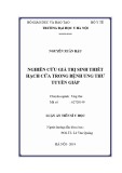 Luận án tiến sĩ Y học: Nghiên cứu giá trị sinh thiết hạch cửa trong bệnh ung thư tuyến giáp