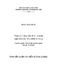 Tóm tắt Luận văn tiến sĩ Tâm lý học: Thao tác tư duy của trẻ 5 - 6 tuổi người dân tộc Thái tỉnh Sơn La