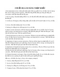 Chuẩn bị làm hàng nhập khẩu