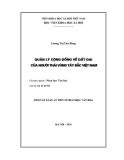 Quản lý đất đai cộng đồng người Thái vùng Tây Bắc Việt Nam: Tóm tắt luận văn Tiến sĩ Nhân học Văn hóa