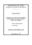 Summary of PhD Dissertation: Determinants of Vietnamese enterprises’ outward direct investment decision - The case of Cambodia
