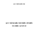 Quy trình bảo trì phần cơ điện chuẩn nhất