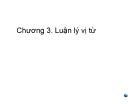 Bài giảng Luận lý toán học (Mathematical Logic) - Chương 3 (Phần 1)