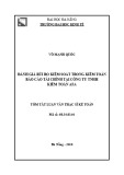 Đánh giá rủi ro kiểm soát trong kiểm toán báo cáo tài chính tại công ty TNHH kiểm toán AFA: Tóm tắt luận văn Thạc sĩ Kế toán