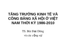 Tăng trưởng kinh tế và công bằng xã hội ở Việt Nam thời kỳ 1986-2010: Bài giảng chi tiết