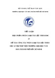 Tiểu luận học phần Phân loại tài liệu theo DDC 23: Công tác phân loại tài liệu theo DDC 23 tại Thư viện trường Đại học Văn hoá thành phố Hồ Chí Minh