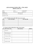 Mẫu bảng đánh giá nhân viên chuẩn nhất