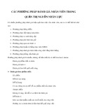 Các phương pháp đánh giá nhân viên trong quản trị nguồn nhân lực
