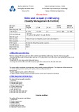 Đề cương môn học Kiểm soát và quản lý chất lượng (Quality Management & Control) [chuẩn nhất]