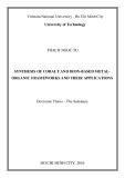 Doctorate thesis - the summary: Synthesis of cobalt and iron-based metalorganic frameworks and their applications