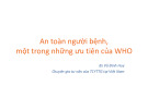 Bài giảng An toàn người bệnh, một trong những ưu tiên của WHO