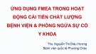 Bài giảng ứng dụng FMEA trong hoạt động cải tiến chất lượng bệnh viện và phòng ngừa sự cố y khoa