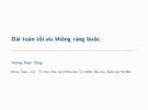 Bài giảng Tối ưu hóa nâng cao Chương 3 - Hoàng Nam Dũng