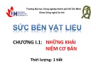 Bài giảng Sức bền vật liệu chương 1: ĐH Công nghiệp TP.HCM (Đại học Công nghiệp TP.HCM)