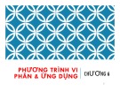 Phương trình vi phân và ứng dụng trong Toán tài chính - Bài giảng Chương 6