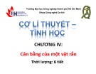 Bài giảng Cơ học lý thuyết Tĩnh học Chương 4 - ĐH Công nghiệp TP.HCM
