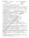 Chuyên đề Vật lý 11: Đề thi học kỳ I (Đề số 3)