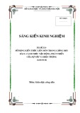 SKKN: Sử dụng kiến thức liên môn trong giảng dạy bài 5: Cách thức vận động, phát triển của sự vật, hiện tượng (GDCD 10)