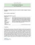 The influence of individual characteristics in transfer of technical training in Vietnamese enterprises