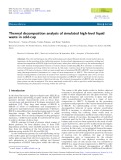 Thermal decomposition analysis of simulated high-level liquid waste in cold-cap