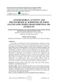 Antimicrobial activity and phytochemical screening of neem leaves and lemon grass essential oil extracts