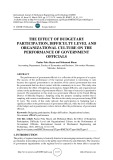 The effect of budgetary participation, difficulty level and organizational culture on the performance of government officials