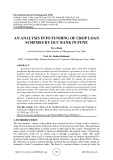 An analysis into funding of crop loan schemes by DCC bank in Pune