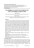 An empirical study of externality and customer satisfaction