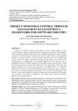 Quản lý dự án phần mềm bằng ngoại lệ: Framework giám sát & kiểm soát