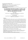 Tax reform for developing viable and sustainable tax systems in India with special reference to GST