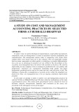 Nghiên cứu về Thực hành Kế toán Chi phí và Quản lý của các Công ty được Chọn tại Hubballi-Dharwad