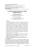 A literature review on core competencies