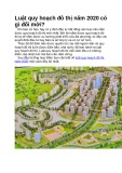 Luật Quy hoạch Đô thị 2020: Những điểm mới và đổi mới quan trọng