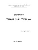 Giáo trình Toán giải tích A4 [Full/Mới nhất]