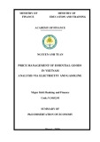 Summary of Phd dissertation on Economy: Price management of essential goods in Vietnam analysis via electricity and gasoline