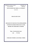 Summary of Medical Doctoral thesis: Research on changes of Malondialdehyde content in patients with colon cancer  before and after radical surgery