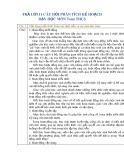 Trả lời 11 câu hỏi phân tích kế hoạch dạy học môn Toán THCS