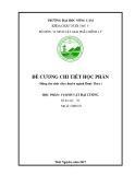 Đề cương chi tiết Vi sinh vật đại cương cho sinh viên Dược Thú y
