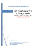 Đề cương ôn thi hết học phần - Môn: Ngoại khoa thú y thực hành