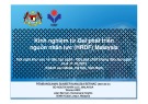 Bài giảng Kinh nghiệm từ Quỹ phát triển nguồn nhân lực HRDF Malaysia