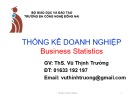 Bài giảng Thống kê doanh nghiệp: Chương 2 - ThS. Vũ Thịnh Trường (Phần ôn tập)
