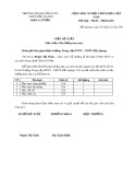 Mẫu giấy Đề xuất sửa chữa thiết bị dạy học