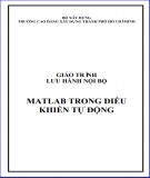 Giáo trình Matlab trong điều khiển tự động: Phần 2